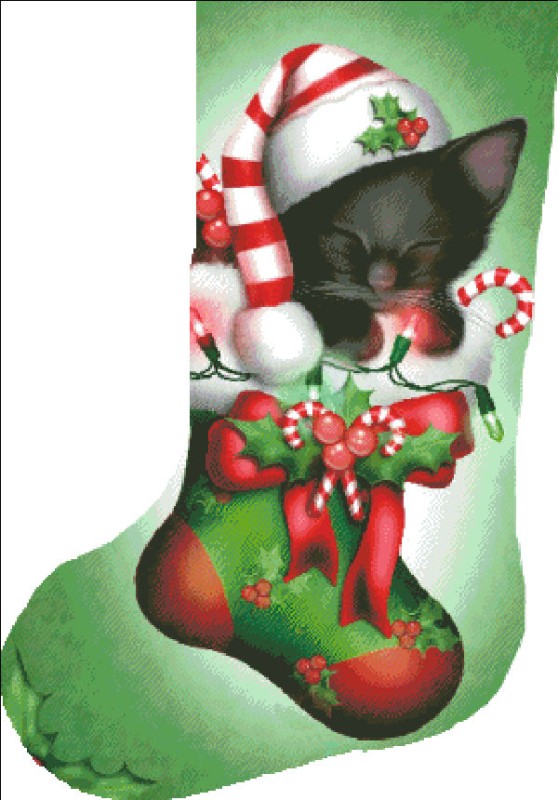 Stocking Candy Cane Elf - Click Image to Close