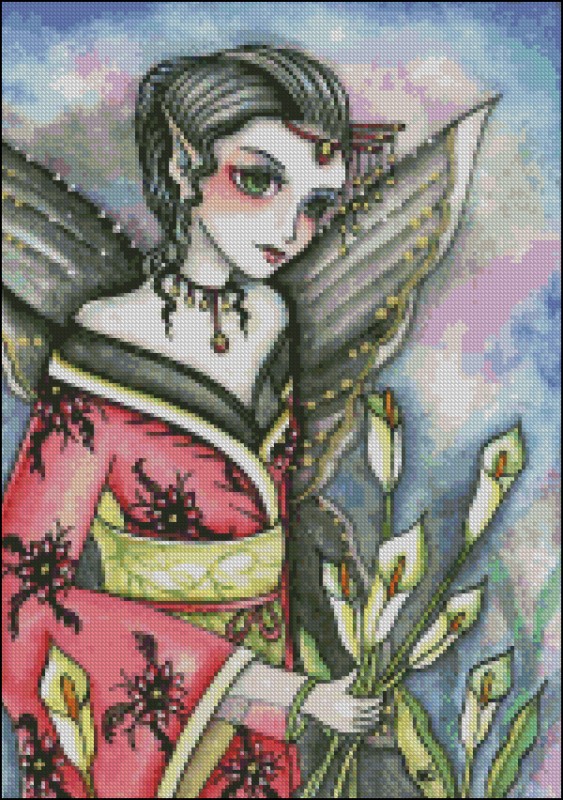 QS Kimono Calla Lily Fairy - Click Image to Close