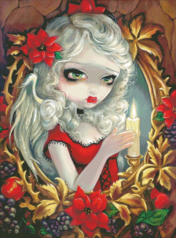 Diamond Painting Canvas - Mini Christmas Candle - Click Image to Close