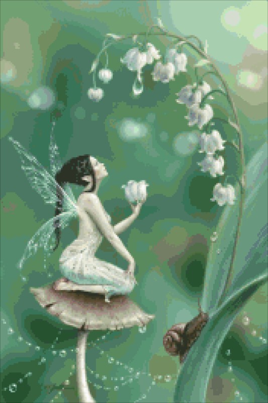 Diamond Painting Canvas - Mini Lily of The Valley - Click Image to Close