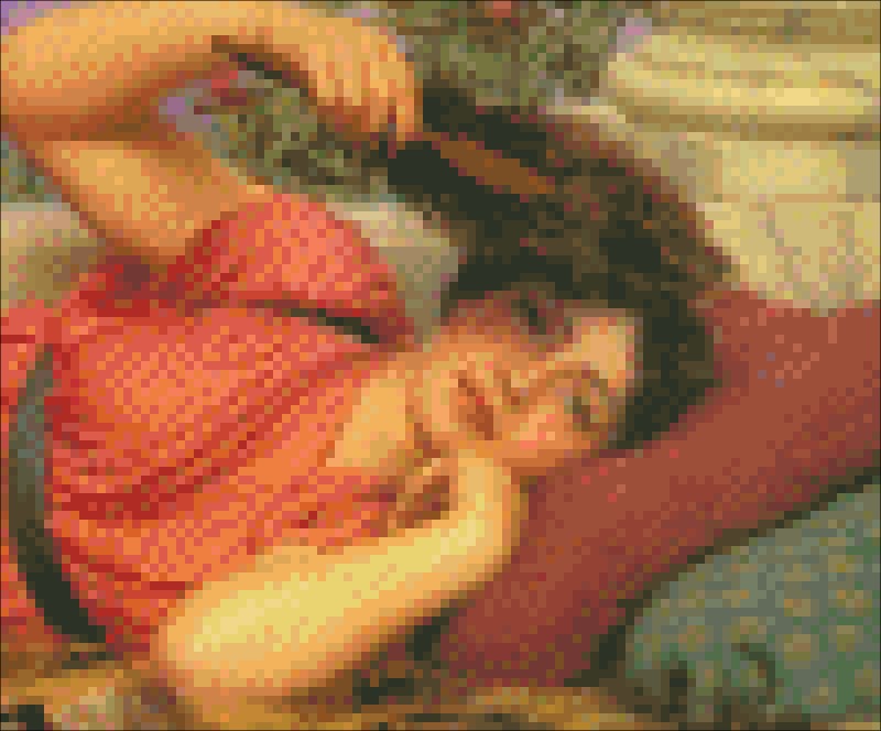 Diamond Painting Canvas - QS Noonday Rest - Click Image to Close