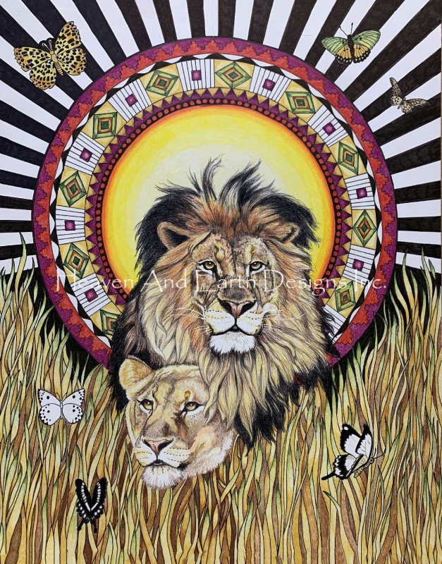 Mandala Lions - Click Image to Close