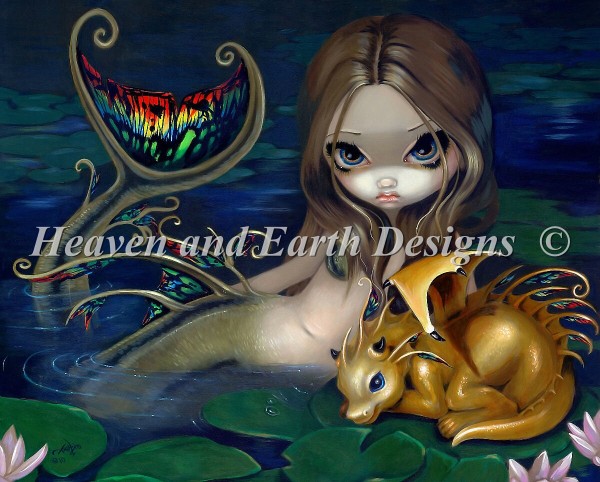 Mermaid With A Golden Dragon Max Colors