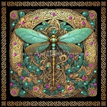 Diamond Painting Canvas - The Celtic Dragonfly Request A Size