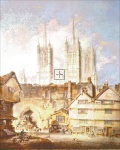 Diamond Painting Canvas - Mini Cathedral Church At Lincoln