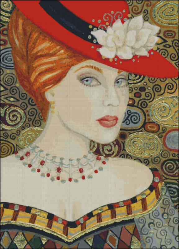Lady In The Red Hat - Click Image to Close
