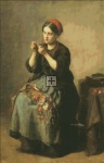 Woman Threading Needle
