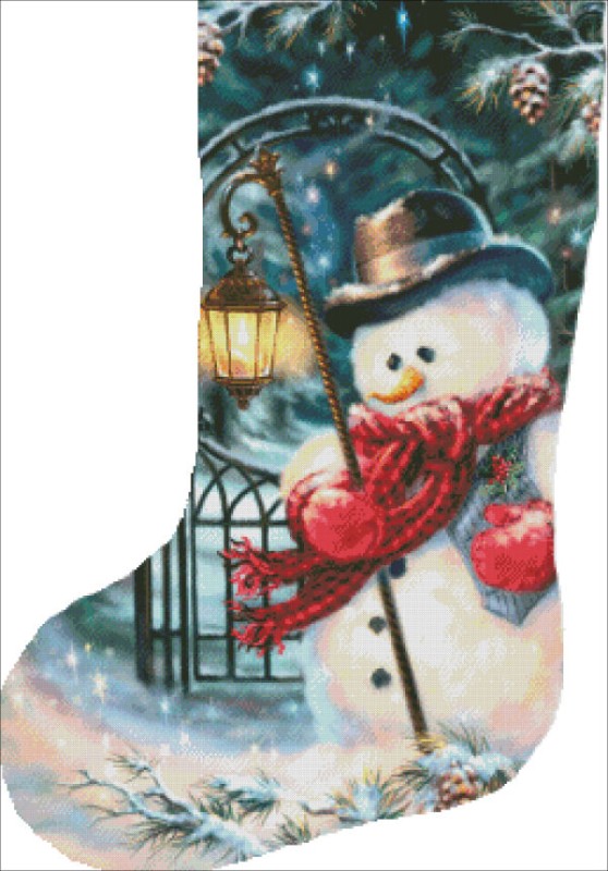 Stocking The Enchanted Christmas Snowman - Click Image to Close