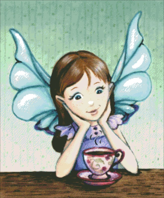 Diamond Painting Canvas - QS Tea Fairy - Click Image to Close