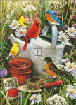 Birds with Watering Can Flag
