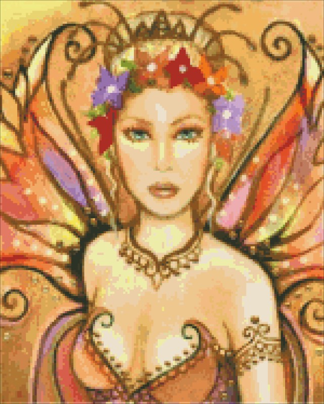 Diamond Painting Canvas - QS Fairy of Summer - Click Image to Close