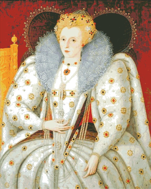 Diamond Painting Canvas - Elizabeth Queen of England - Click Image to Close