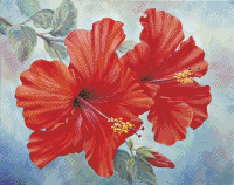 Diamond Painting Canvas - Mini Same Day Blooms - Click Image to Close