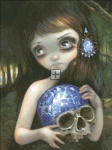 Mini Blue Willow Skull