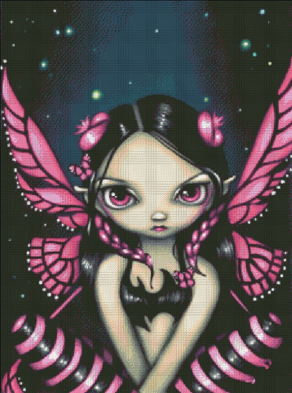Mini Pink Butterfly Fairy - Click Image to Close