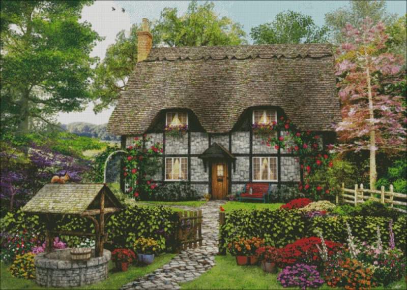 Meadow Cottage 18 Count - Click Image to Close