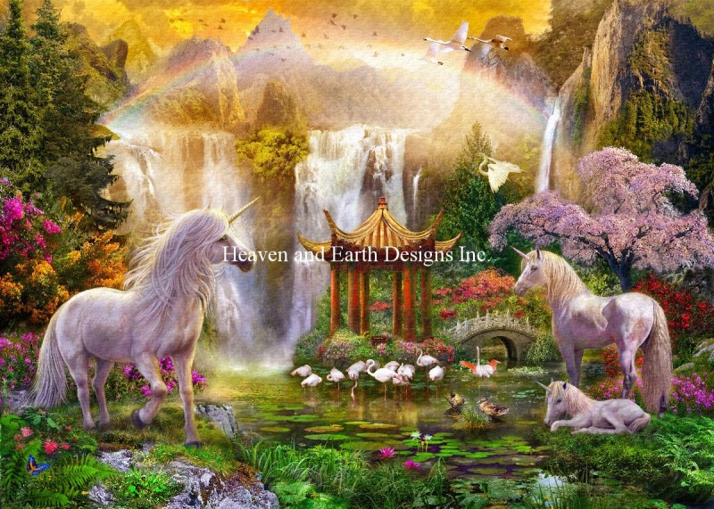 Supersized Unicorn Valley Of The Waterfalls Max Colors - Click Image to Close