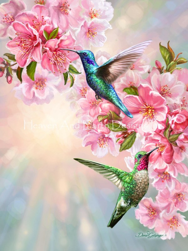 Hummingbirds in Spring - Click Image to Close