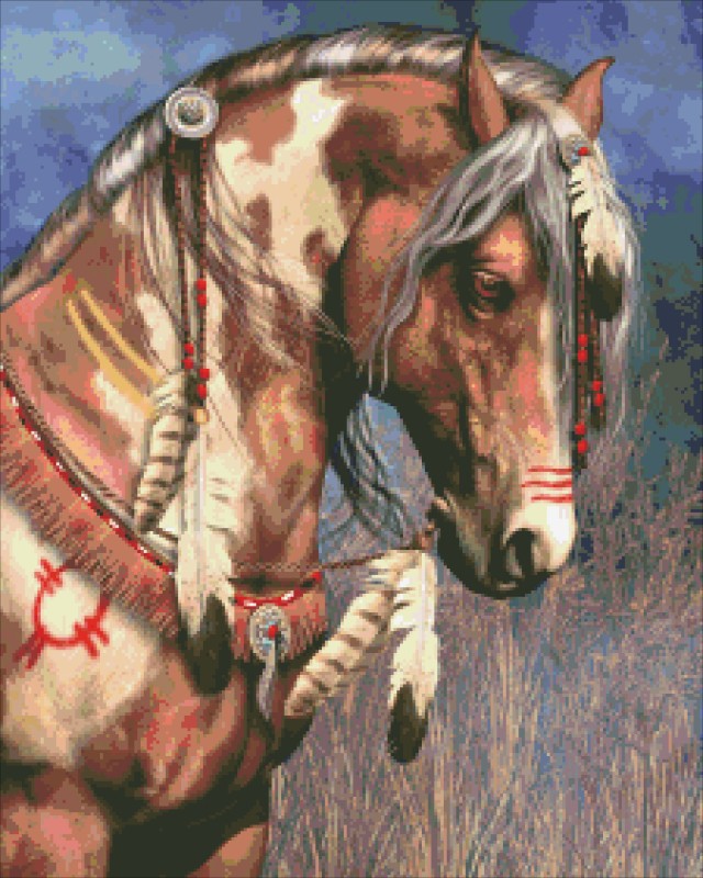 Diamond Painting Canvas - Mini War Pony - Click Image to Close