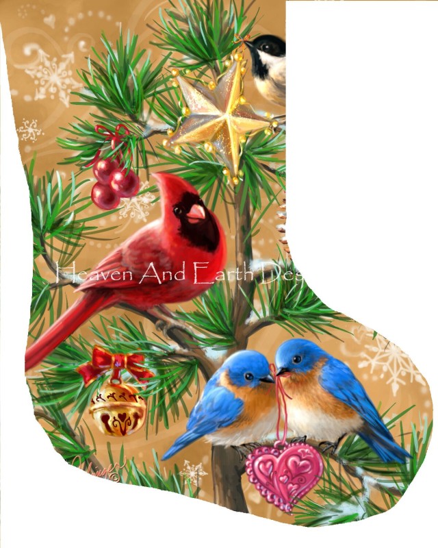Stocking Festive Flock Gold Color Expansion - Click Image to Close