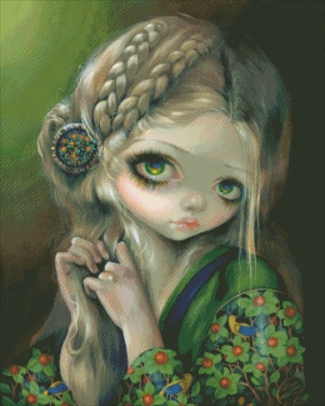 Diamond Painting Canvas - Mini Guinevere Had Green Eyes - Click Image to Close