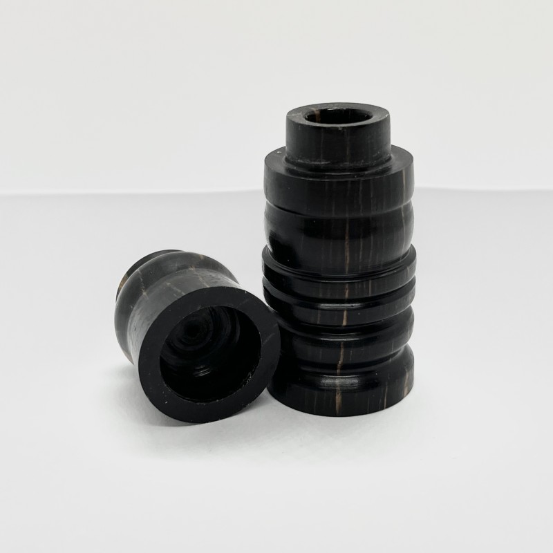 Mini Needle Case - Dark Black & White Ebony - Click Image to Close