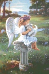 Angel and White Puppy