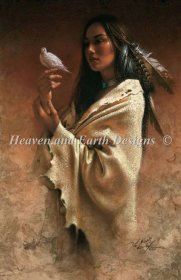 Native Girl With Dove