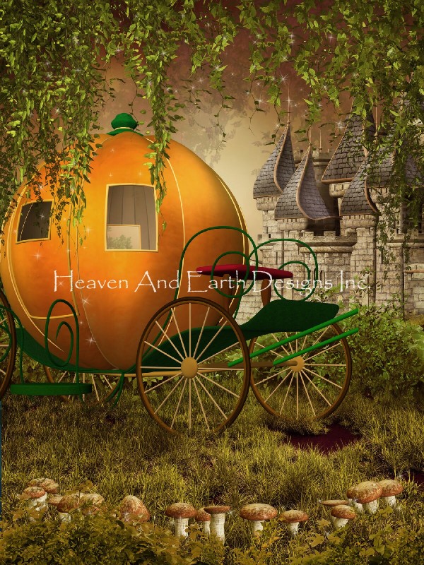 Fairytale Carriage And Castle - Click Image to Close