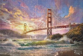 Sunset on Golden Gate Bridge