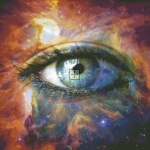 Diamond Painting Canvas - Human Eye Looking In Universe