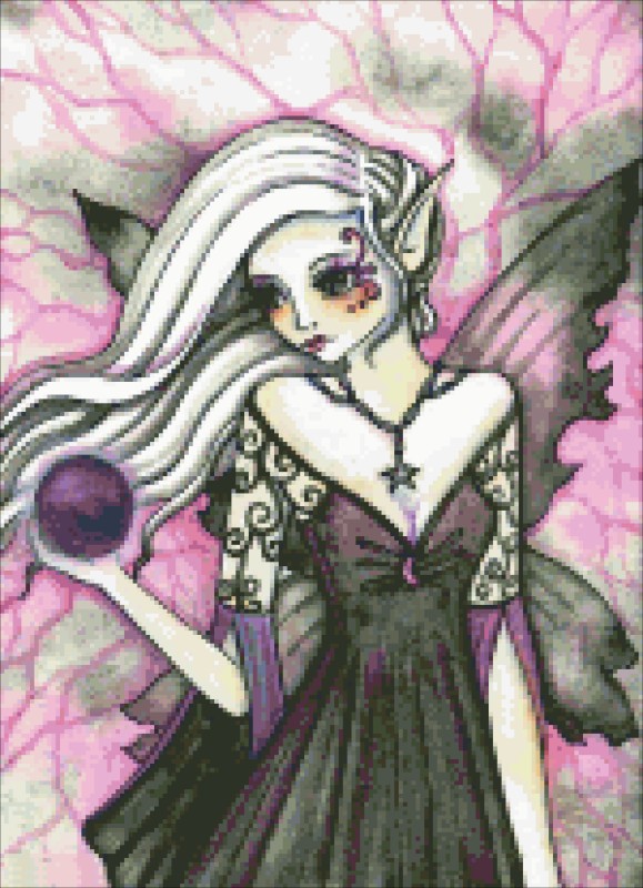 Diamond Painting Canvas - QS Fairy Of The Night - Click Image to Close