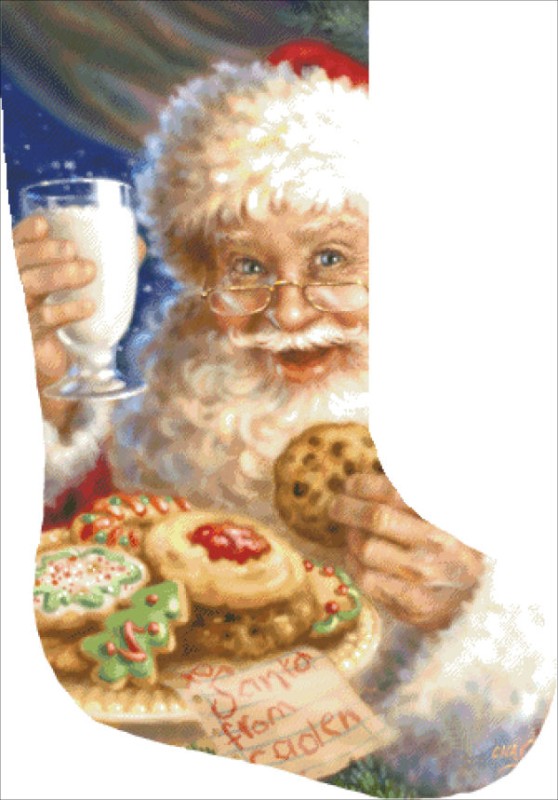 Stocking Milk and Cookies - Click Image to Close