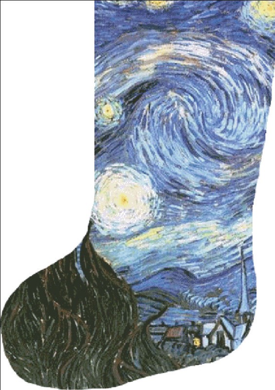 Stocking A Starry Starry Night VV - Click Image to Close
