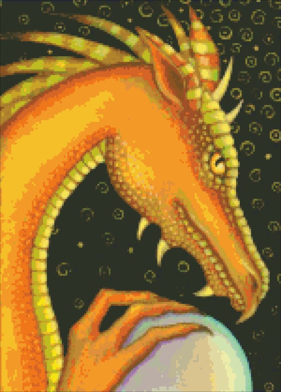 Diamond Painting Canvas - QS Dragon Eye - Click Image to Close