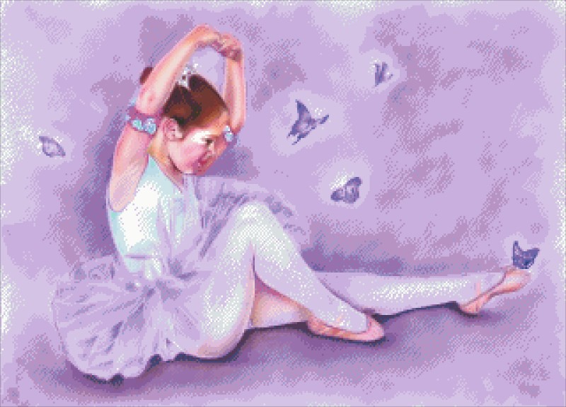 Diamond Painting Canvas - Mini Ballet De Papillon - Click Image to Close