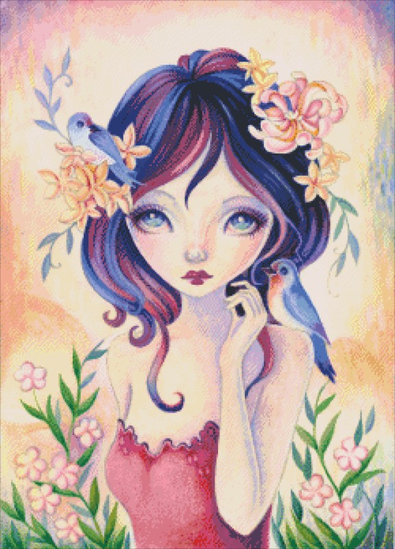 Diamond Painting Canvas - QS Heart Of Spring - Click Image to Close