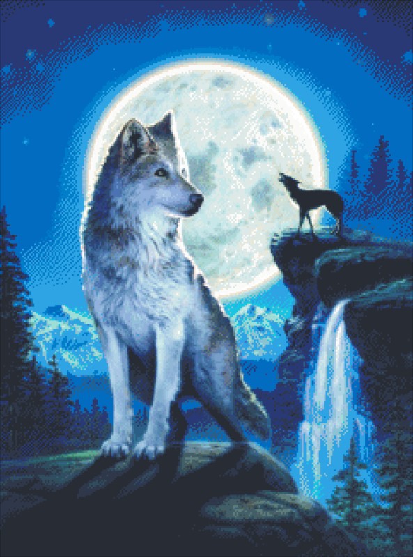 Diamond Painting Canvas - Mini Blue Moon DP - Click Image to Close