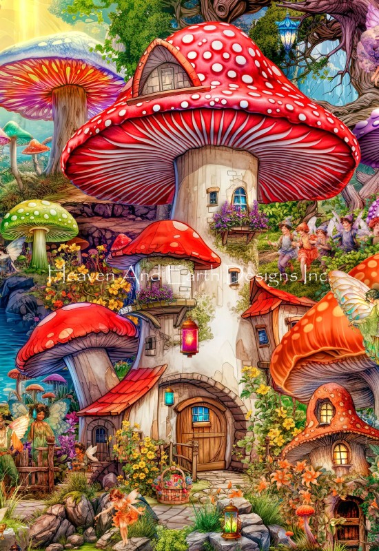 QS Merry Mushroom Village Picnic - Click Image to Close