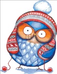 Winter Hat Owl NO BK