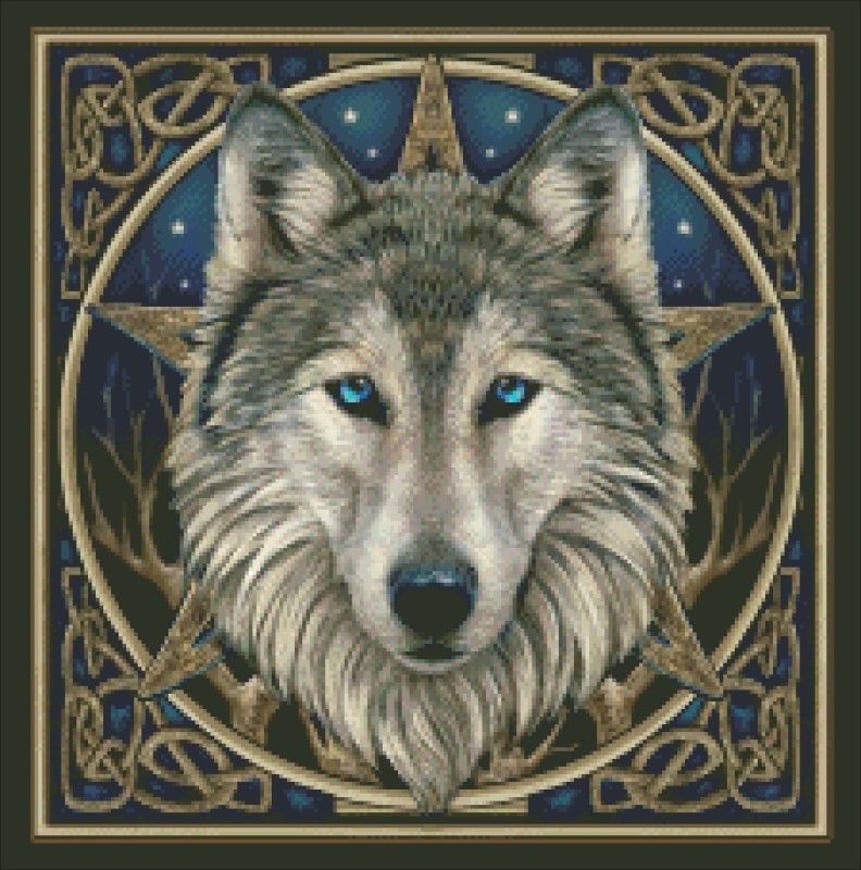 Diamond Painting Canvas - Mini Wolf - Click Image to Close