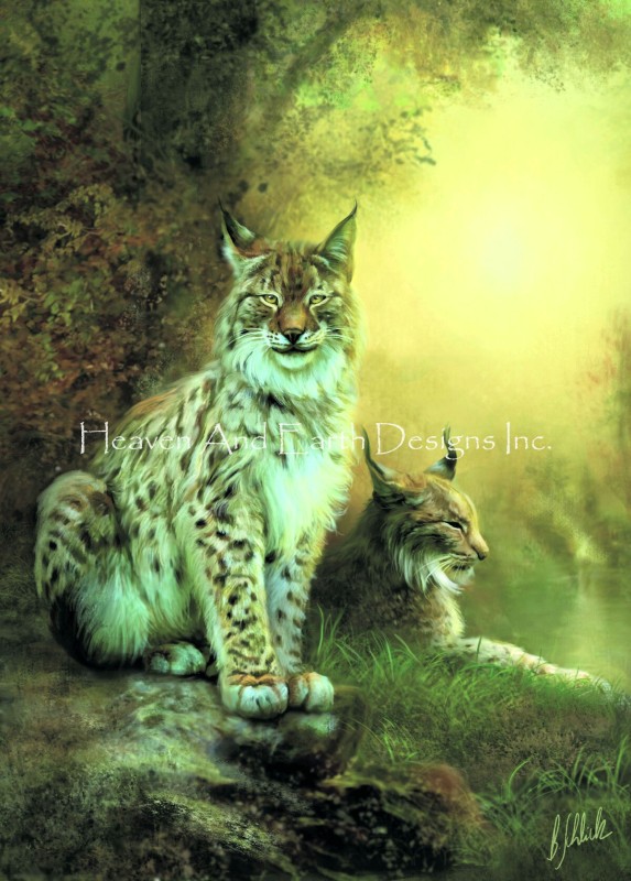 Supersized Two Lynxes Max Colors - Click Image to Close