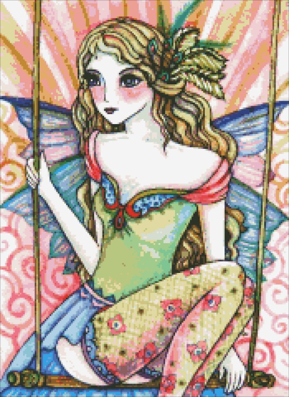 Diamond Painting Canvas - QS Fantasy Circus Fairy - Click Image to Close
