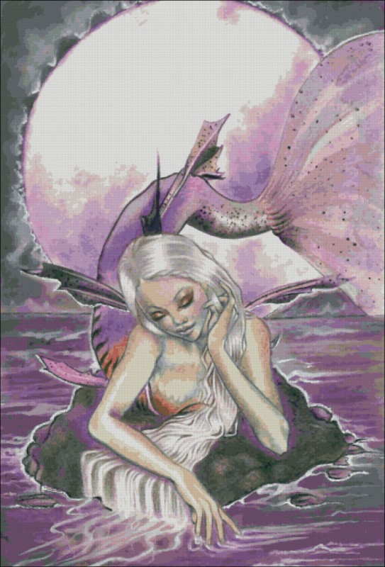 Moonlit Mermaid - Click Image to Close