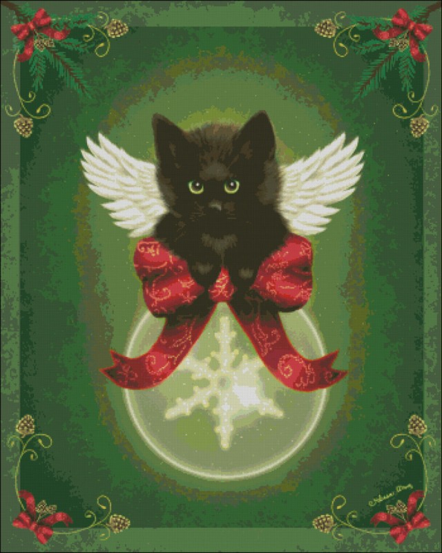 Merry Little Christmas Cat - Click Image to Close