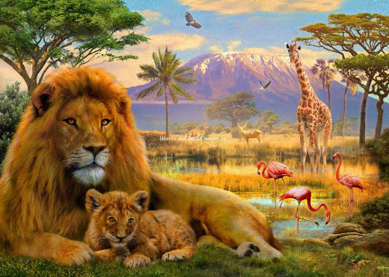 Lion And Cub - Click Image to Close