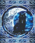 Midnight Moon Celtic Black Cat