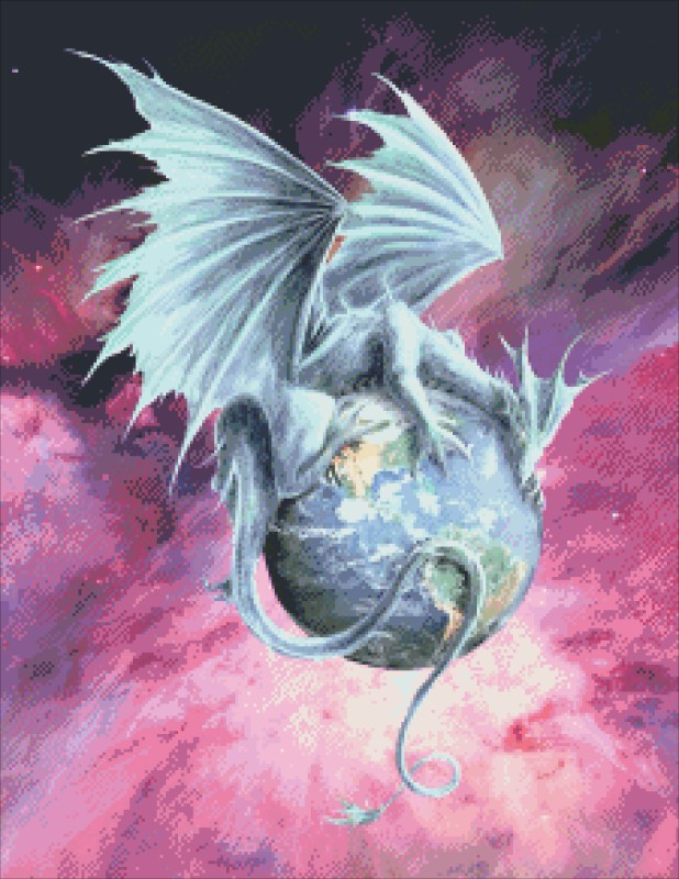 Diamond Painting Canvas - Mini Earth Dragon RC - Click Image to Close