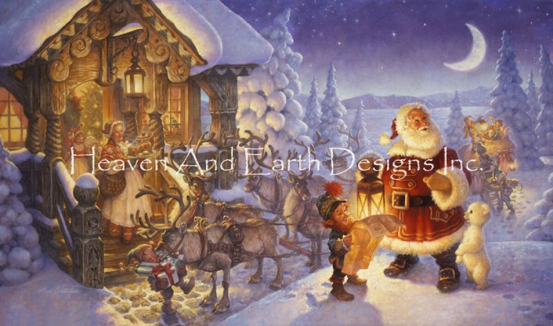 Supersized Santa Claus at The North Pole Max Colors - Click Image to Close