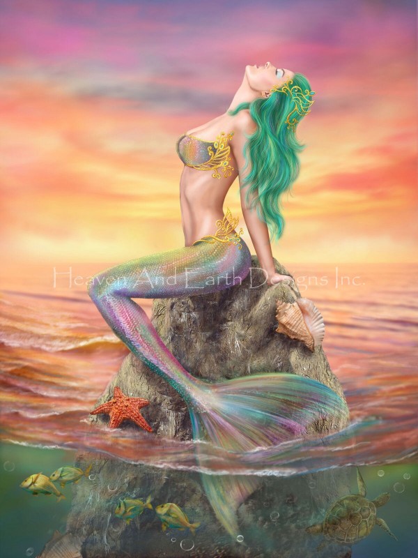 Mermaid At Sunset Max Colors - Click Image to Close